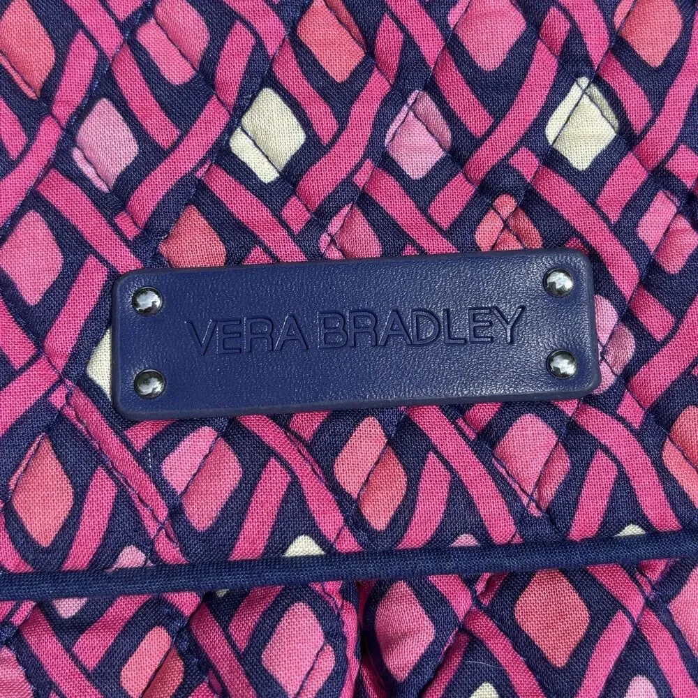 Vera Bradley Katalina Pink Diamonds Messenger Laptop Bag Preowned but Unused